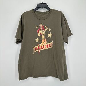 Jessica Rabbit Walt Disney World Salute Military‎ Mens 2XL Green Disney Adult